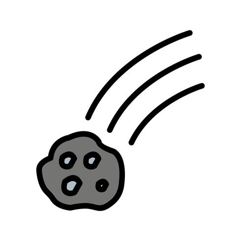 Falling Meteorite Vector Icon