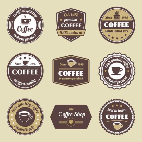 Coffee label set vector