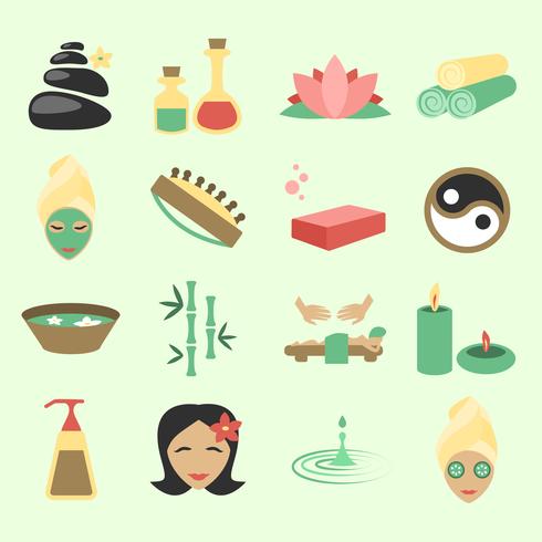 Spa Icons Set vector