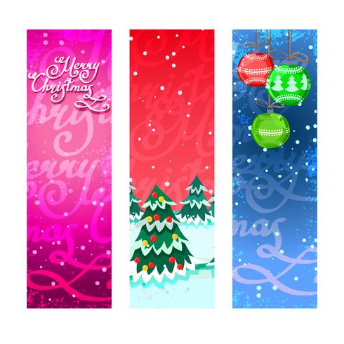 Christmas banners vertical vector