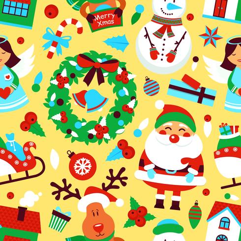 Christmas seamless pattern vector