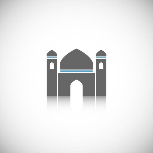 Icono de la mezquita aislado vector