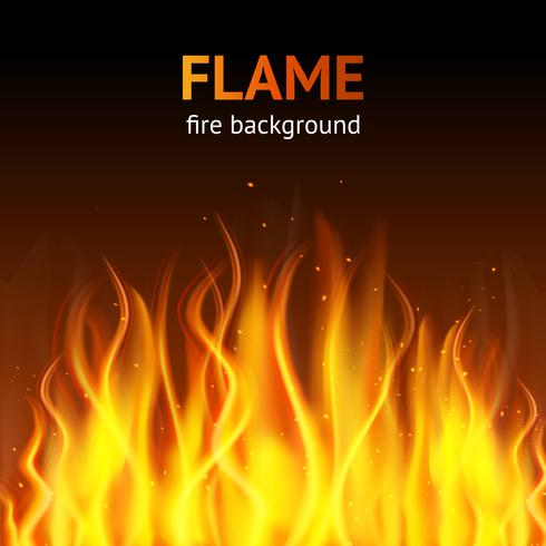 Flame dark background vector