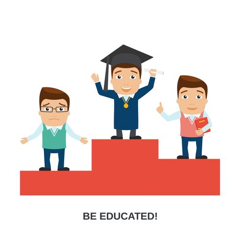 Education characters set vector