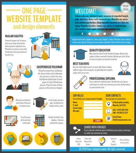 Education web site vector