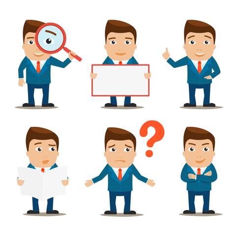 Business characters set vector