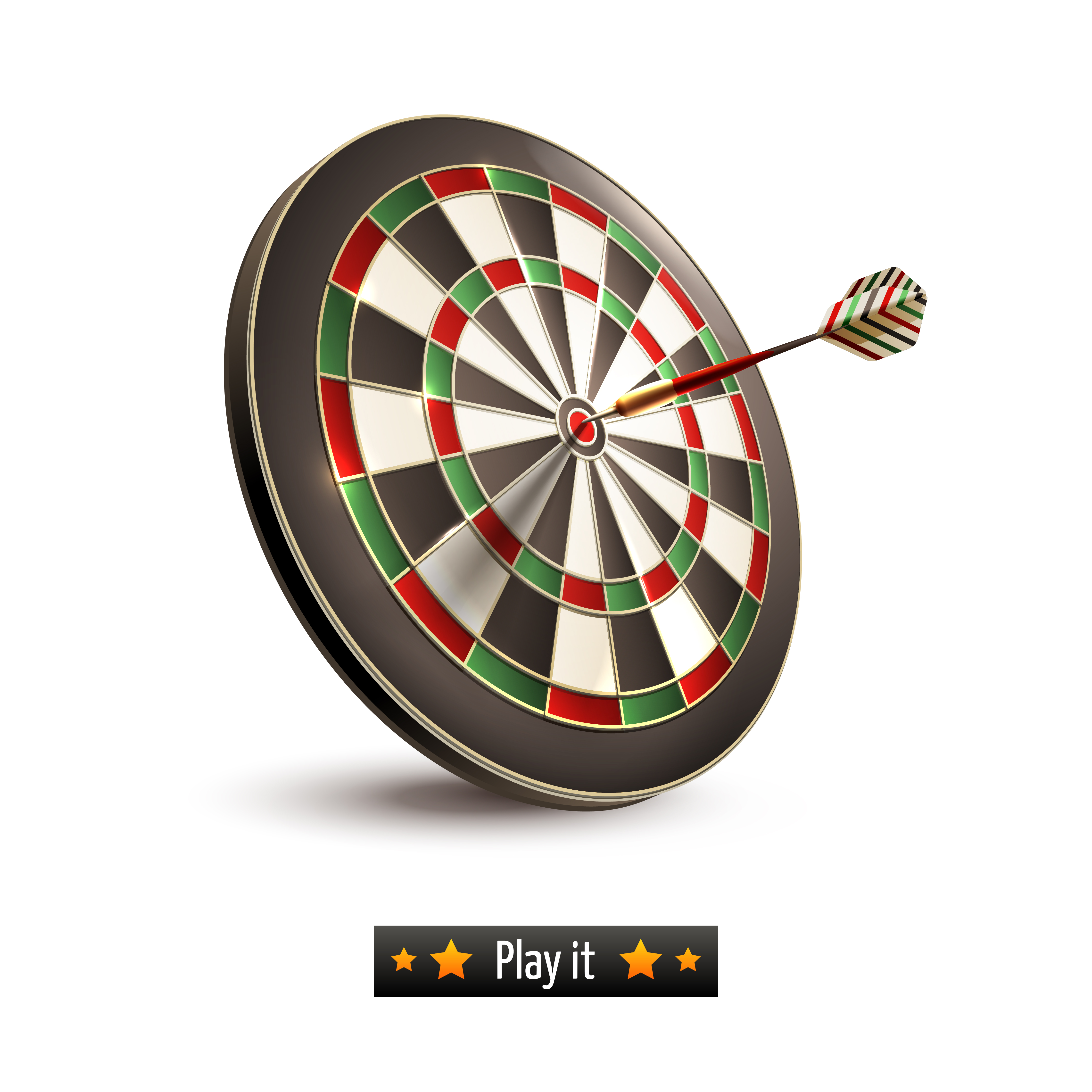 Darts Board Isolated 438210 Vector Art At Vecteezy