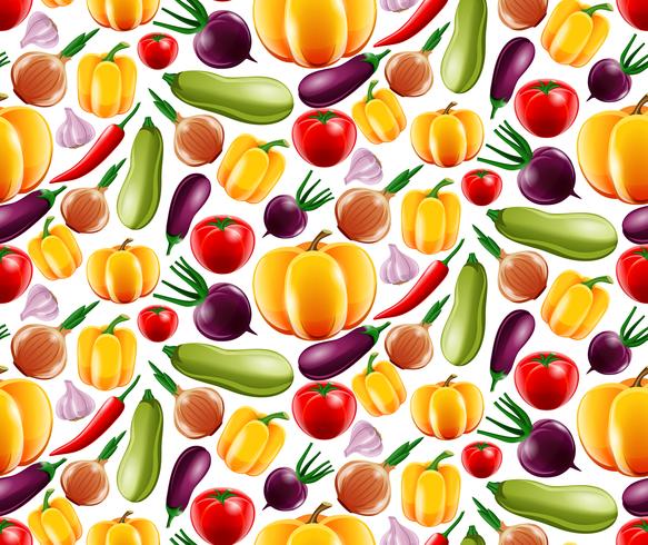 Vegetables seamless pattern vector