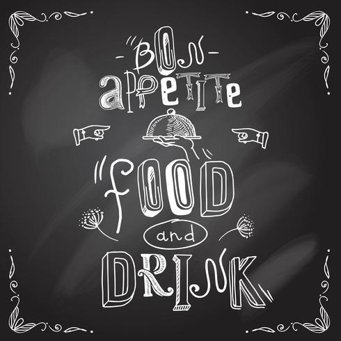 Restaurant chalkboard type vector