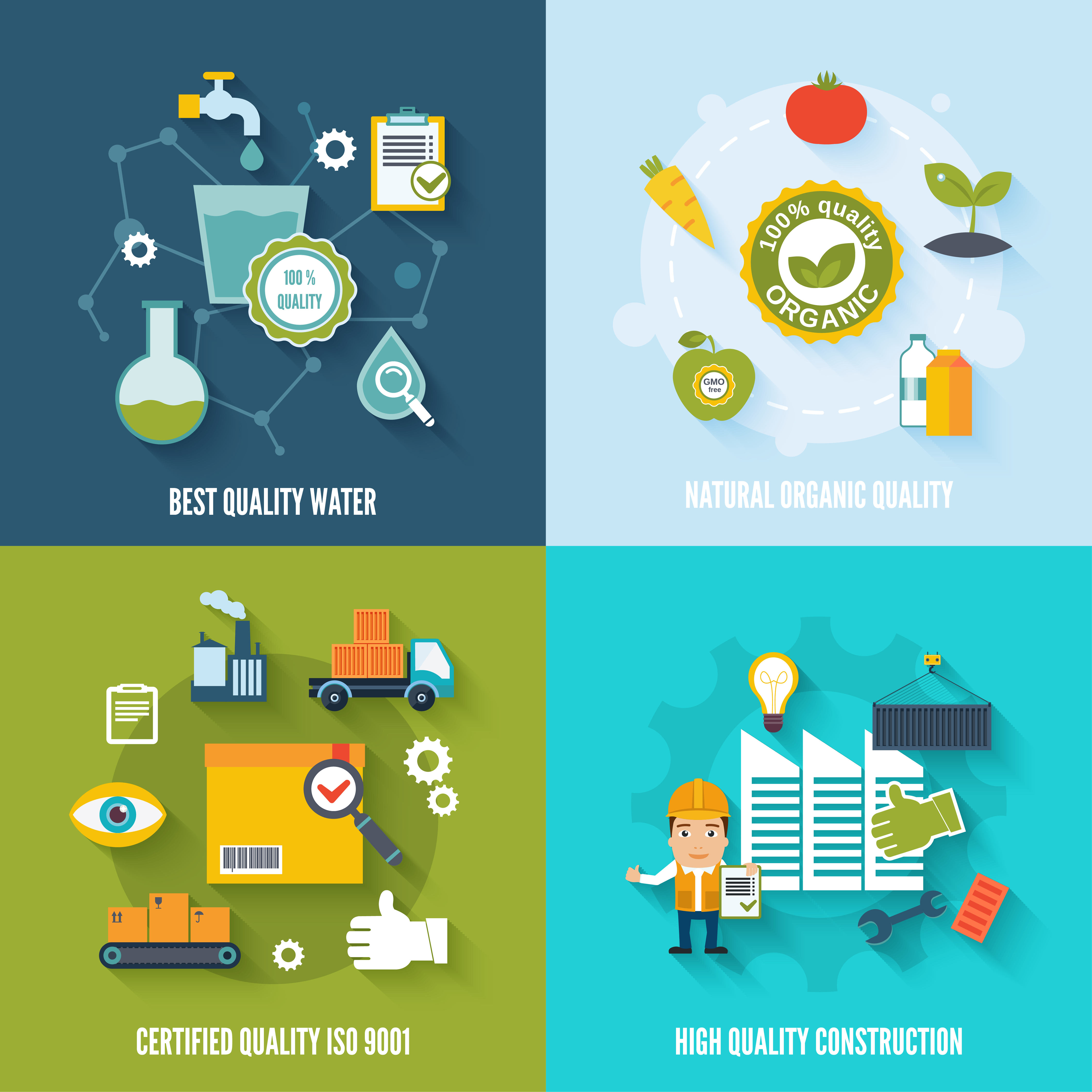 Download Quality control flat - Download Free Vectors, Clipart ...