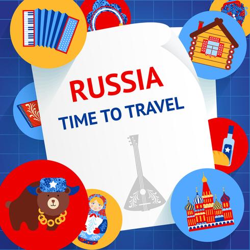 Russia background template vector