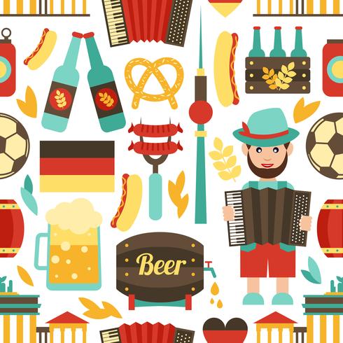 Germany travel seamless pattern vector