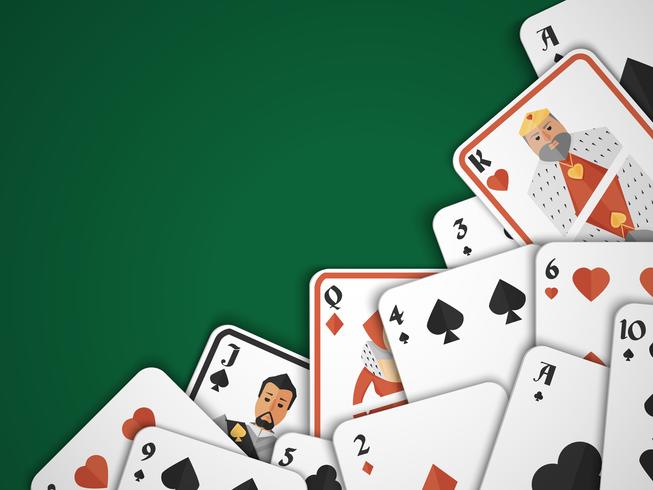 Playing cards background vector