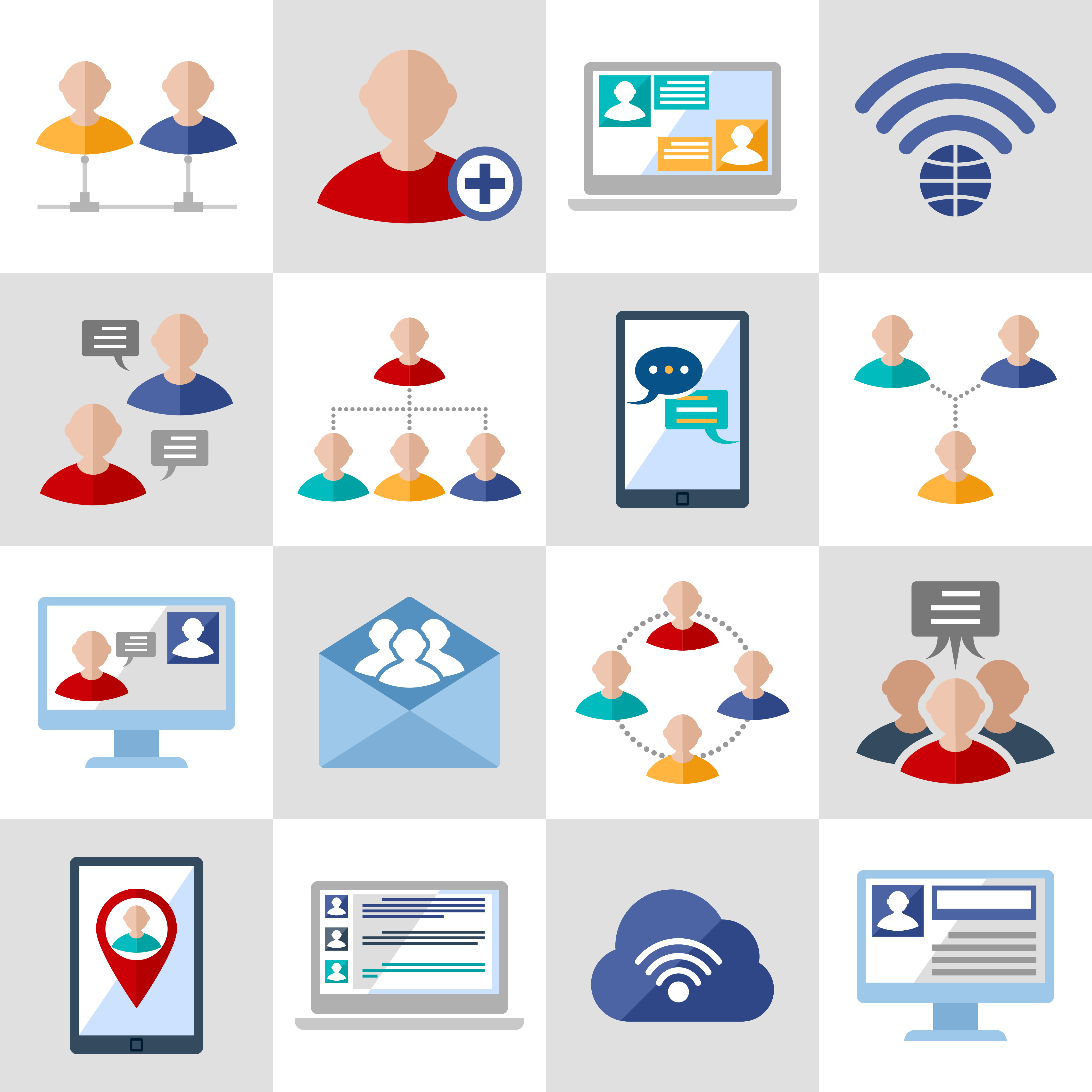 Communication icons set 438332 Vector Art at Vecteezy