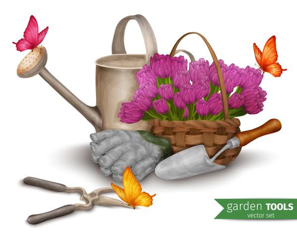 Garden tools background 438421 Vector Art at Vecteezy