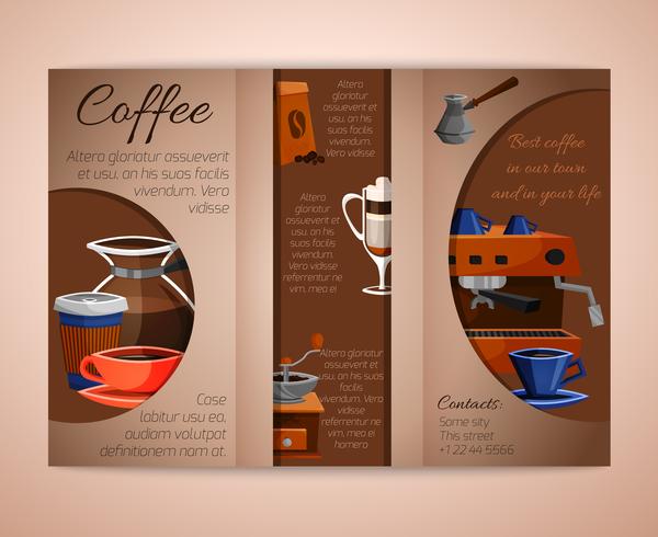 Folleto de café tríptico 438433 Vector en Vecteezy