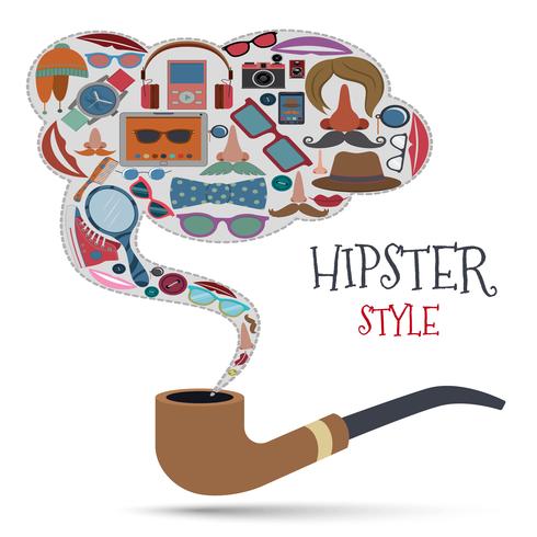 Hipster style concept vector