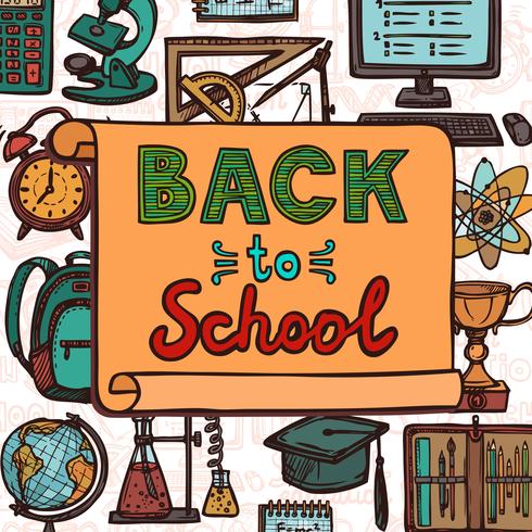 Back to school poster vector