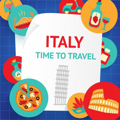 Italy background template vector