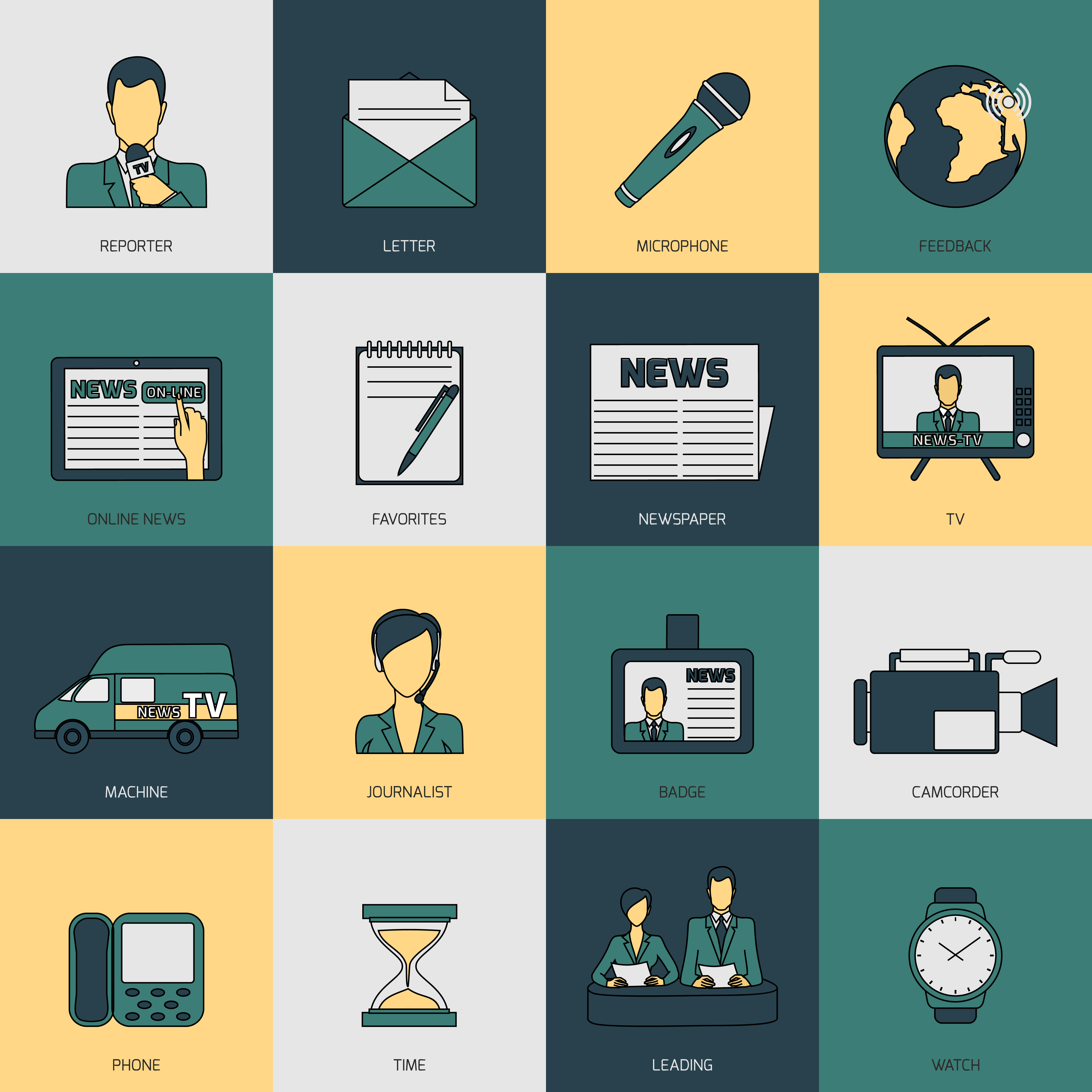 flat vector icons flat vector icons