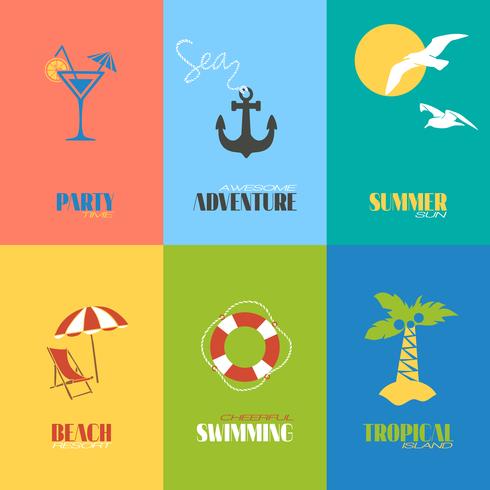 Carteles de verano vector