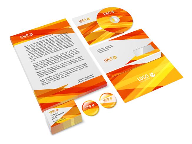 Corporate identity template vector