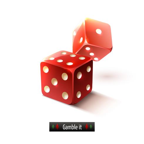 Realistic dice isolated vector