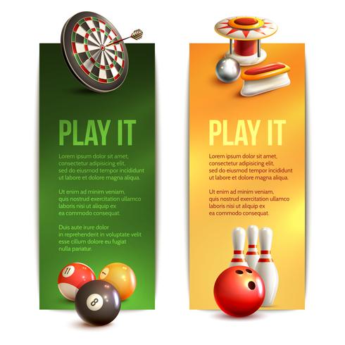 Game vertical banners vector