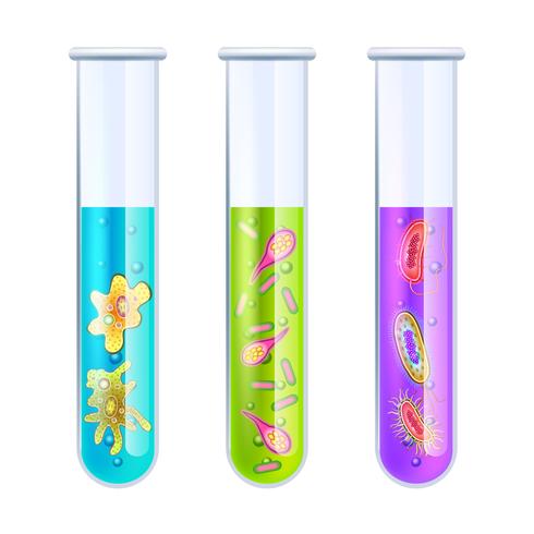 Viruses in test tube vector