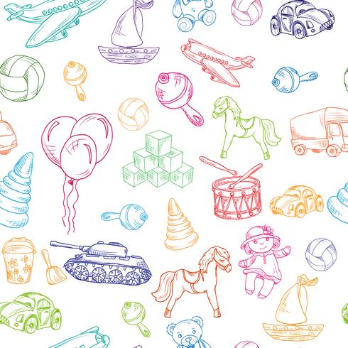 Toys seamless pattern vector