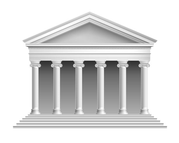 Temple with colonnade vector