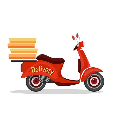 Scooter delivery poster vector