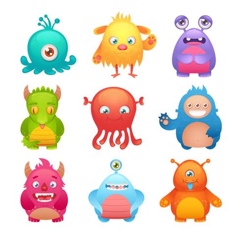 Cute monsters set 438803 Vector Art at Vecteezy