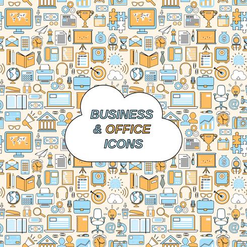 Business seamless pattern vector