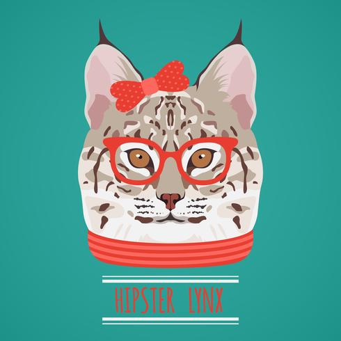 Animal hipster portrait vector