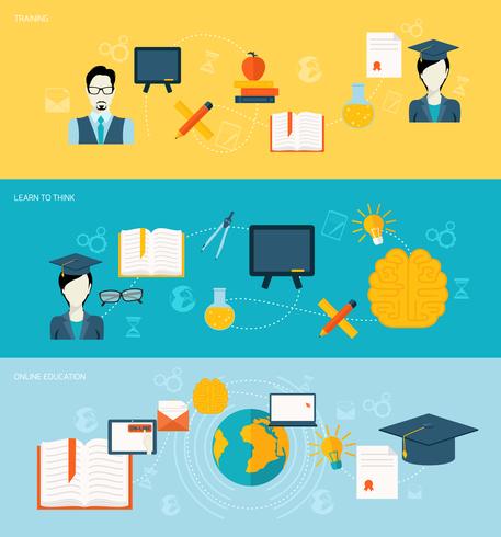 Education banners set vector