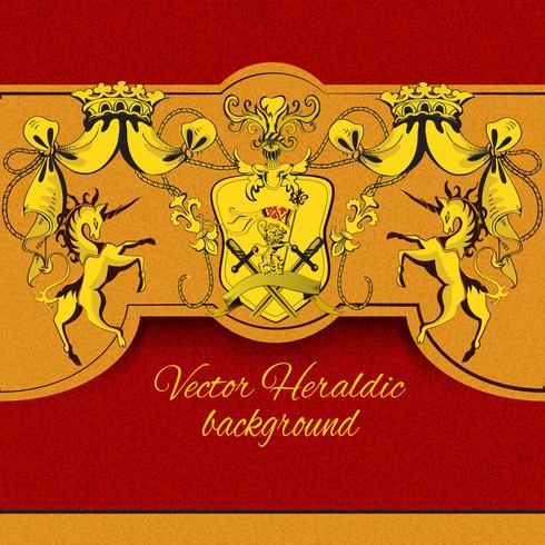 Heraldic colored background vector