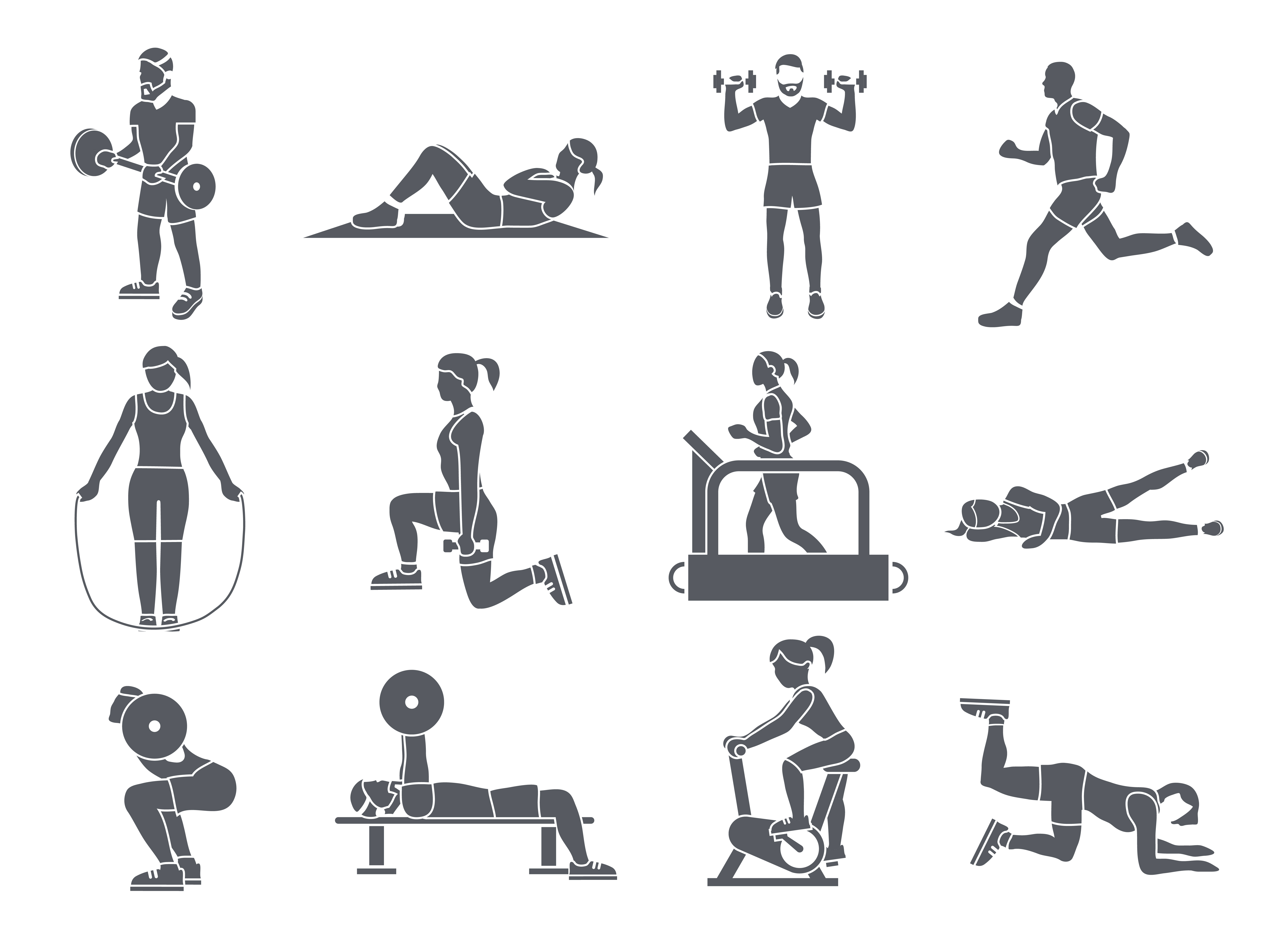 5 Day Gym Workout Symbols for Women