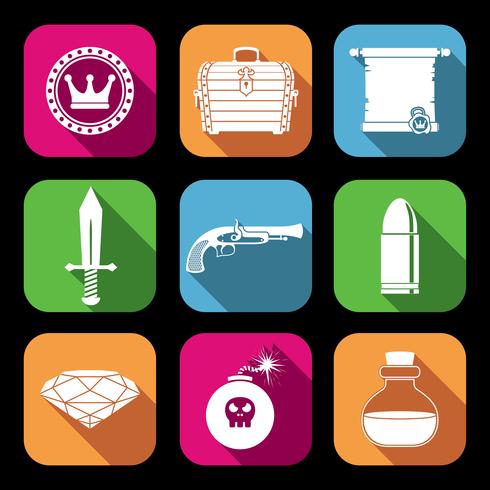 Game Resources Icons vector