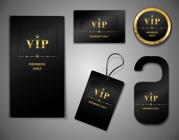 Vip cards design template vector