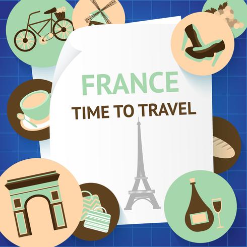 Paris background template vector