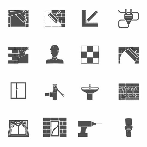 Home repair icons set vector