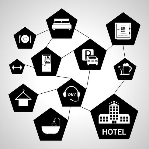 Hotel services concept vector