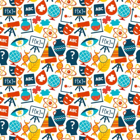 Education seamless pattern vector