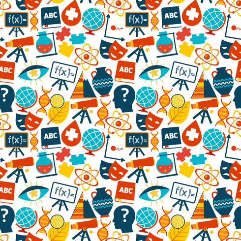 Education seamless pattern vector