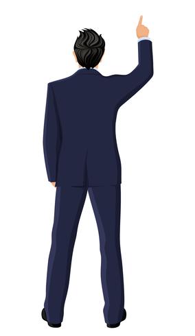 Businessman back view vector