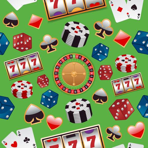 Casino seamless pattern vector