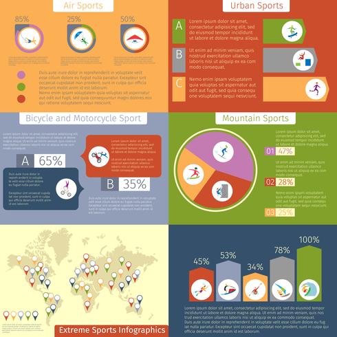 Infografía deporte extremo vector