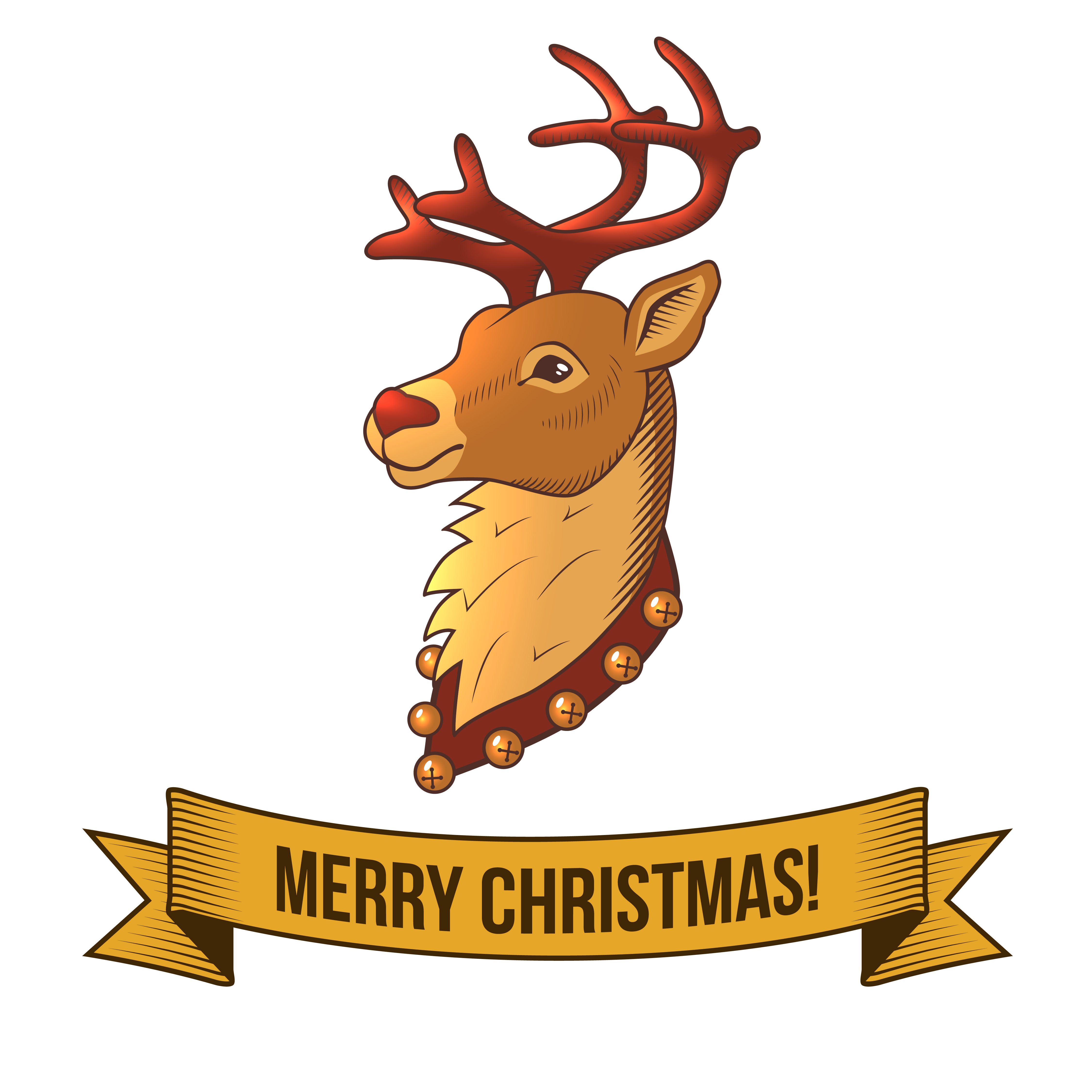 Christmas deer icon 439323 Vector Art at Vecteezy