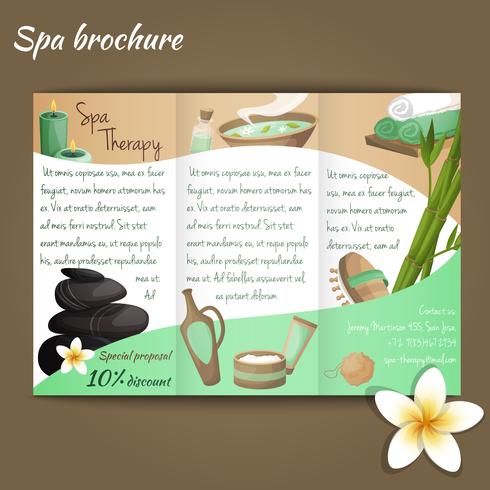 Spa salon brochure vector
